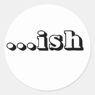 ish logo Wt Classic Round Sticker