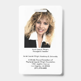 Ishah Laurah Wright Academy And University Badge ID Badge