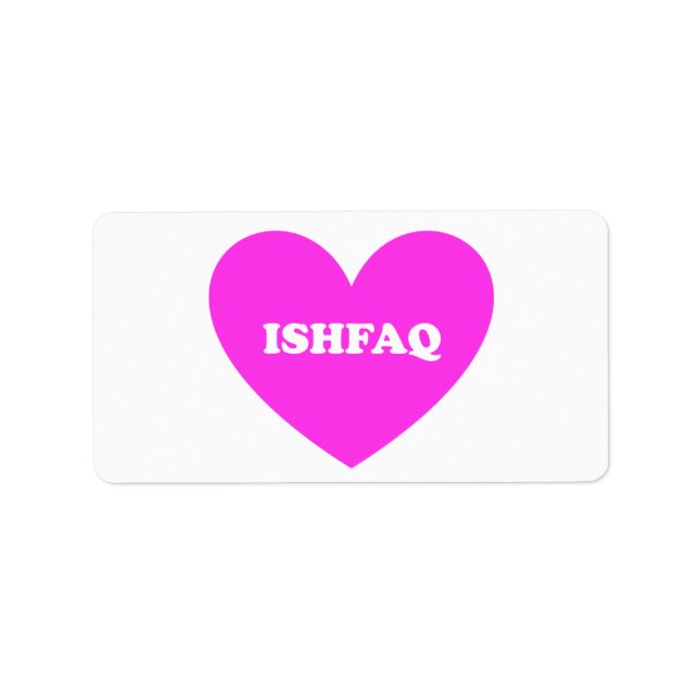 Ishfaq Label (Front)