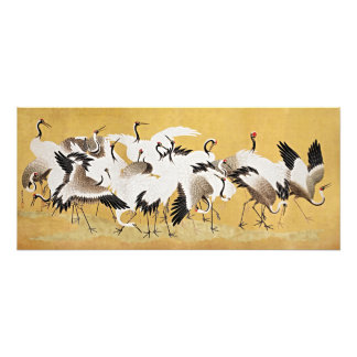 Ishida Yutei Flock of Cranes Vintage Japanese Art Photo Print