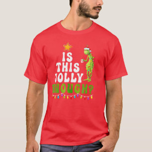 ishis Jolly Enough Green Merry Christmasree Lights T-Shirt