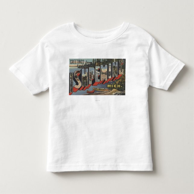 Ishpeming, Michigan - Large Letter Scenes Toddler T-Shirt (Front)