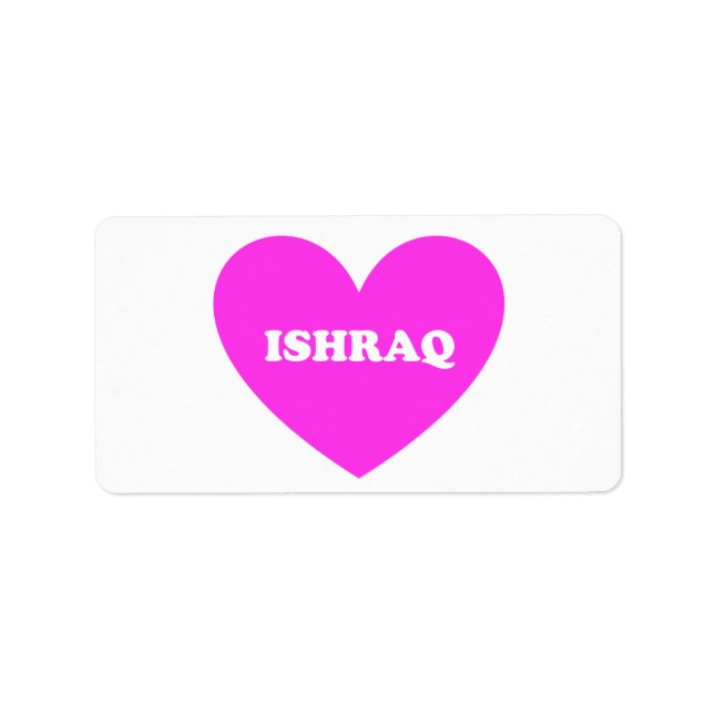Ishraq Label (Front)