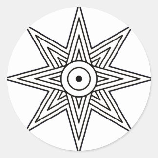 Ishtar star symbol classic round sticker