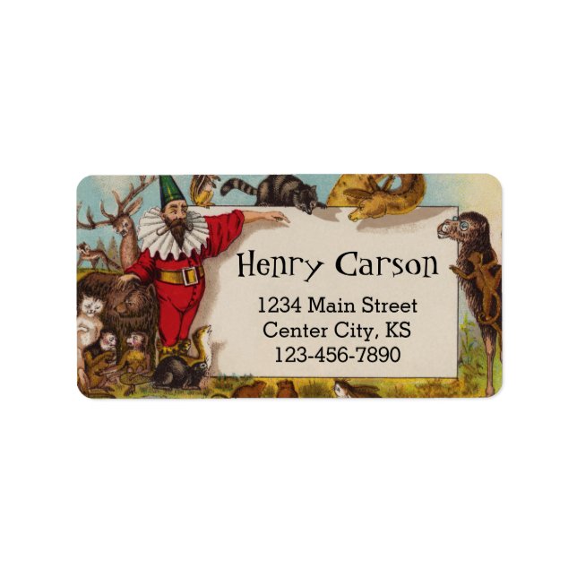 Isidore the Elf & his Animals Address Labels (Front)