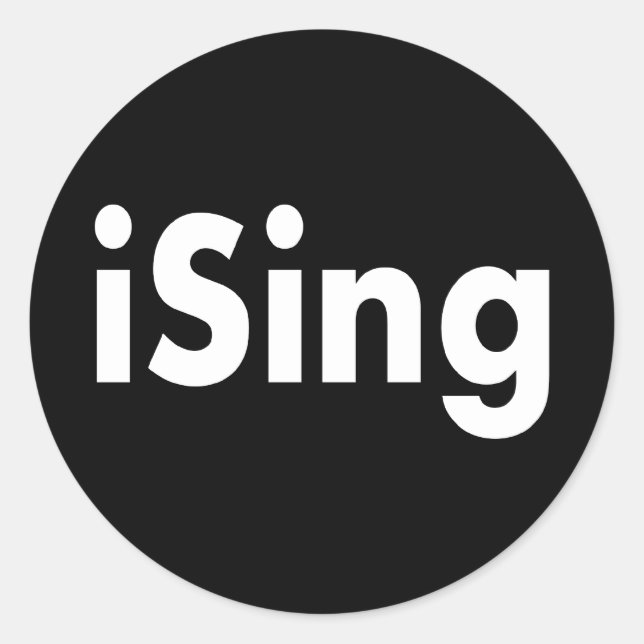 iSing Classic Round Sticker (Front)