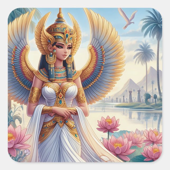 Isis: Goddess of the Nile Square Sticker (Front)