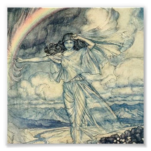 “Isis Rainbow Goddess” by Arthur Rackham Photo Print (Front)