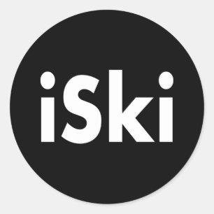 iSki Classic Round Sticker