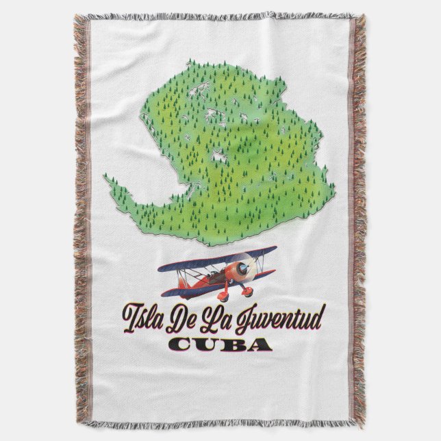 isla de la juventud Cuba Throw Blanket (Front Vertical)