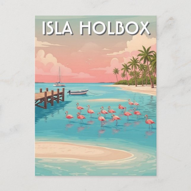 Isla Holbox Mexico Travel Beach Postcard (Front)