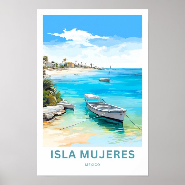 Isla Mujeres Mexico Travel Print (Front)