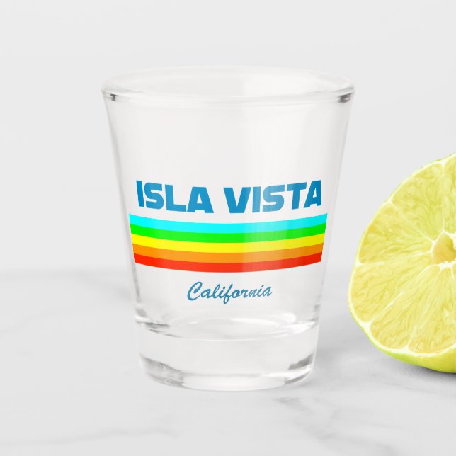 Isla Vista California Shot Glass. Shot Glass (Front)