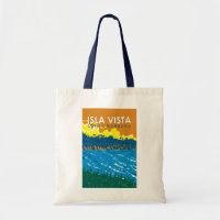 Isla Vista California Travel Art Vintage