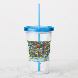 Isla Vista Map Acrylic Tumbler