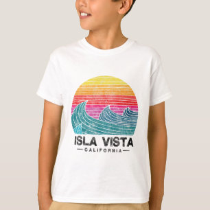 Isla Vista Surfing Waves Beach Retro California Su T-Shirt