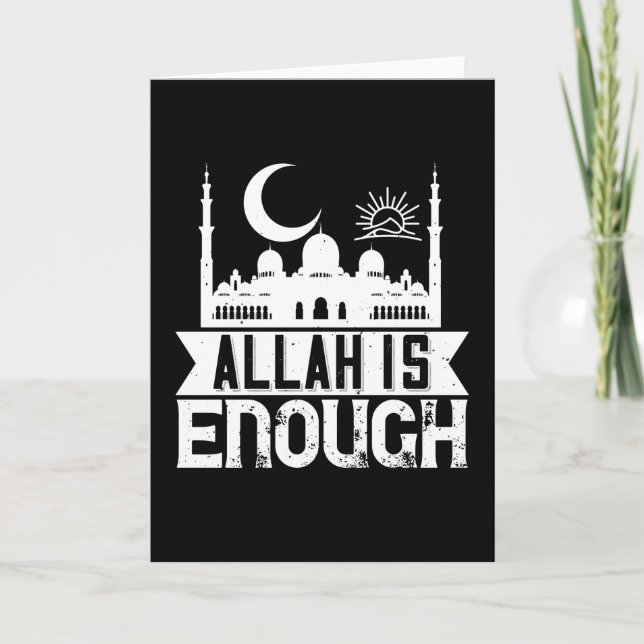 Islam - Allah Is Enough Card (Front)