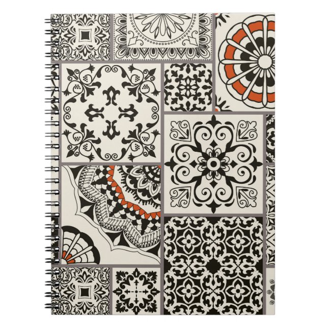 Islam Arabic Majolica Tiles Patchwork Notebook (Front)