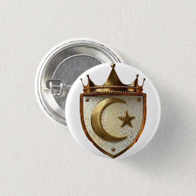 Islam Crest Button / Badge (Front & Back)
