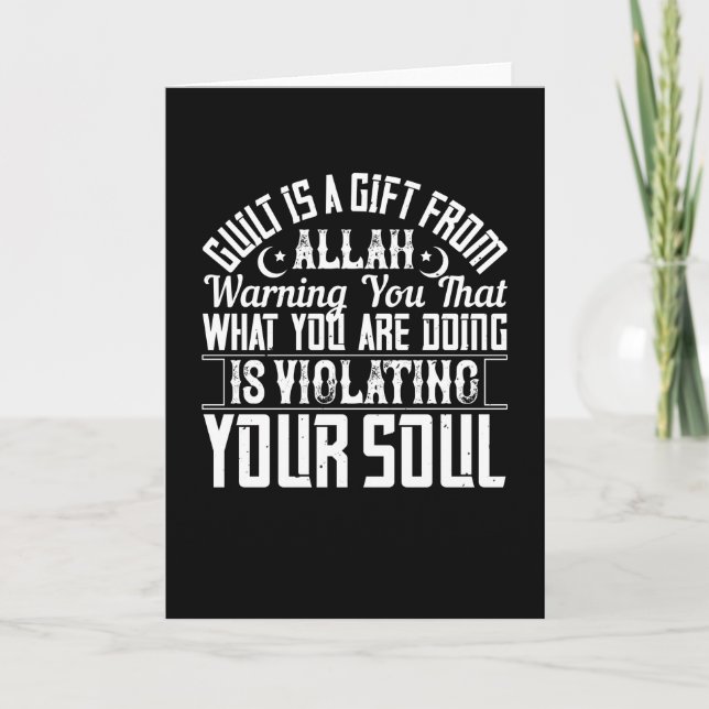 Islam - Guilt Is A Gift From Allah Card (Front)