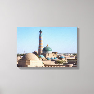 Islam Khodja Minaret & mosque - Khiva, Uzbekistan Canvas Print