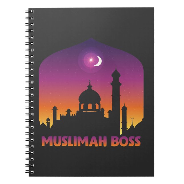 Islam Muslimah Boss Religious Arabic Muslim Notebook (Front)