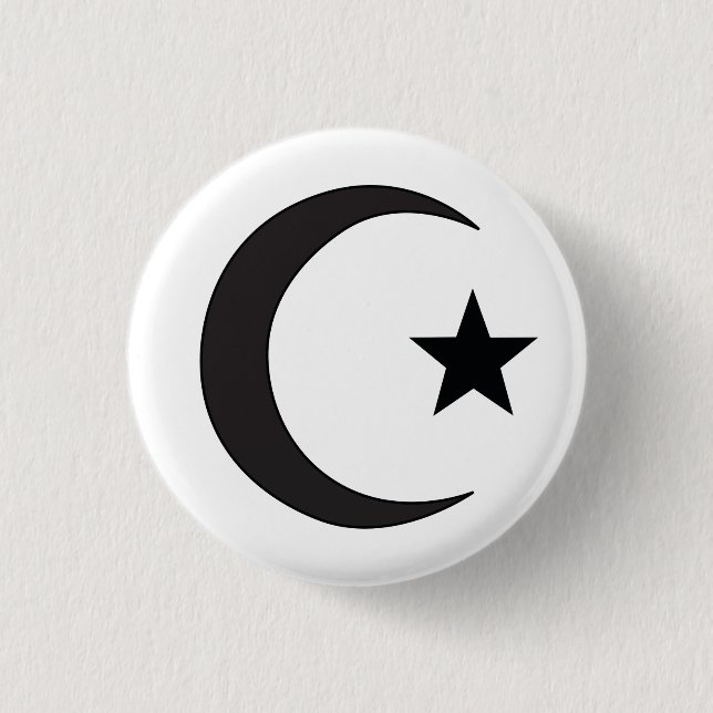 Islam Religious Symbol 3 Cm Round Badge (Front)
