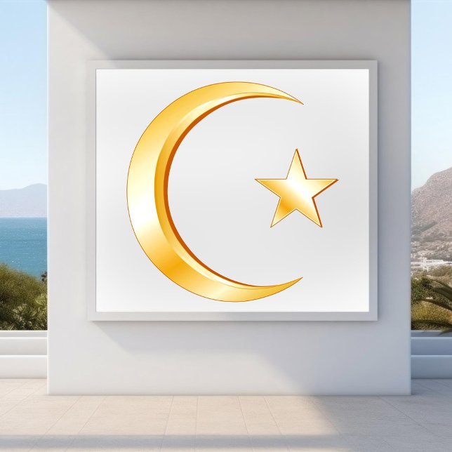 Islam Symbol Poster (Islam Symbol Poster.
Crescent moon and star, symbol of Islam. )
