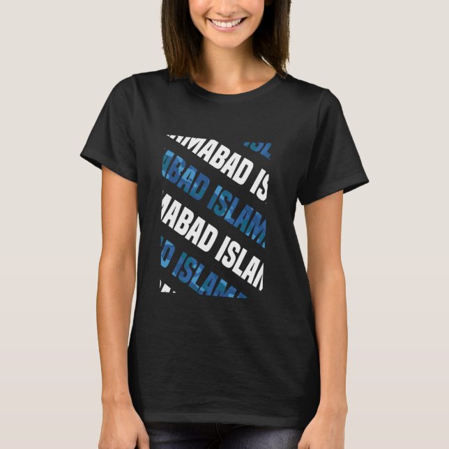 Islamabad Camo Pattern Blue Camouflage T-Shirt (Front)