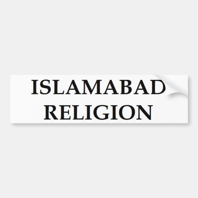 Islamabad Religion Bumper Sticker (Front)