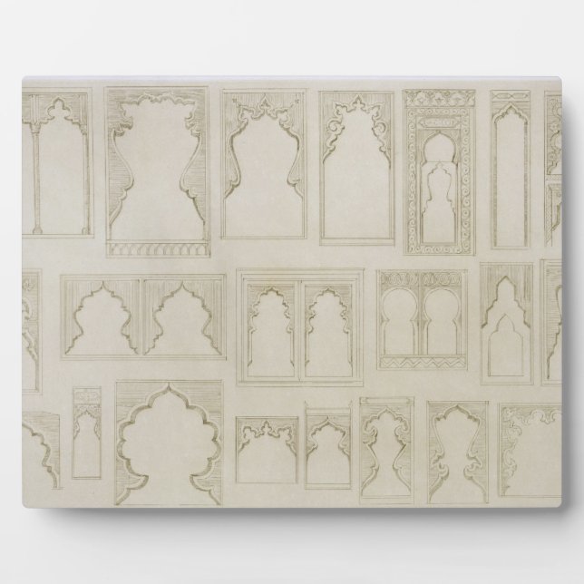 Islamic and Moorish arch designs for balconies, wi Plaque (Front)