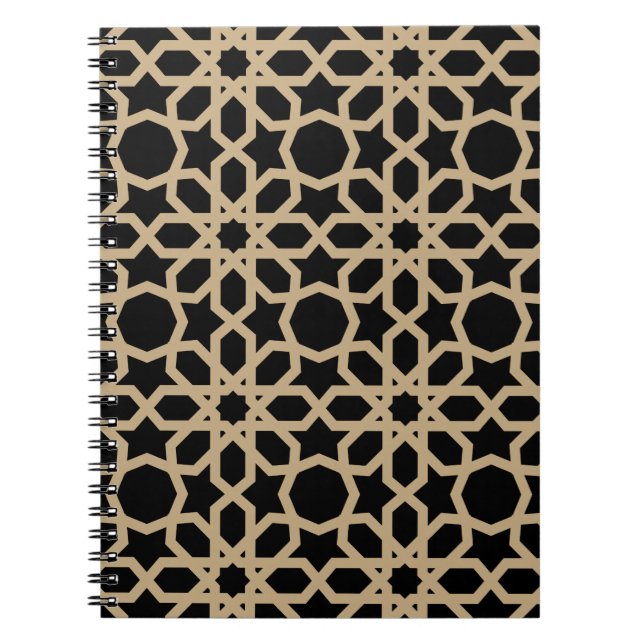 Islamic Arabic Geometric Pattern Design Abstract  Notebook (Front)