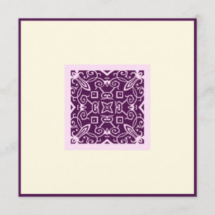 Islamic Arabic purple ornament engagement wedding Invitation