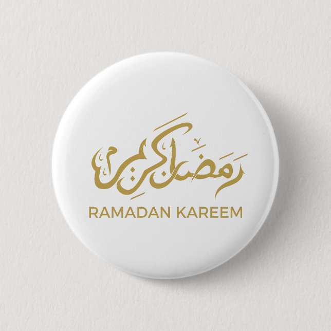 Islamic Arabic Ramadan Kareem 6 Cm Round Badge (Front)