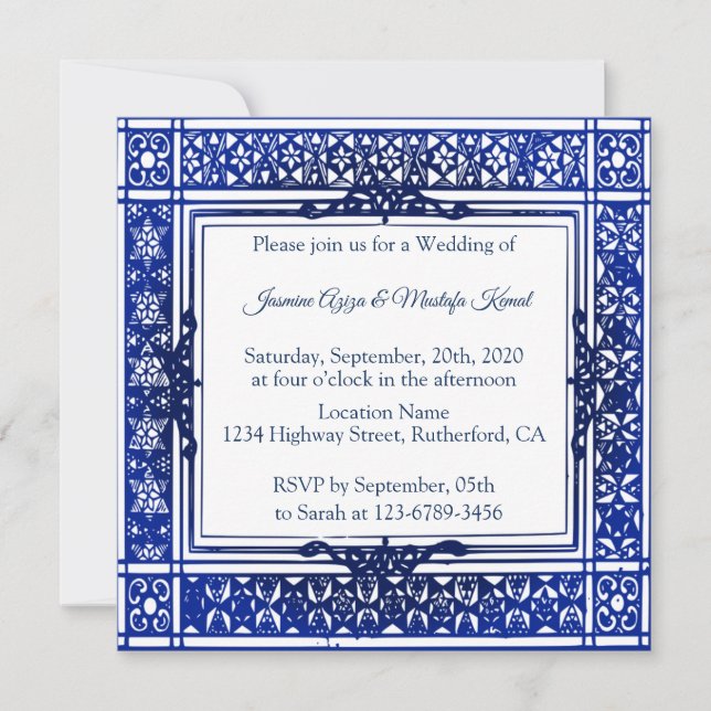 Islamic Arabic Wedding Invitation (Front)