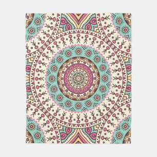 Islamic Art: Vintage Decorative Seamless Fleece Blanket
