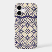 Islamic Blue White Moroccan Geometric Pattern