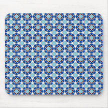 Islamic Blue White Moroccan Geometric Pattern