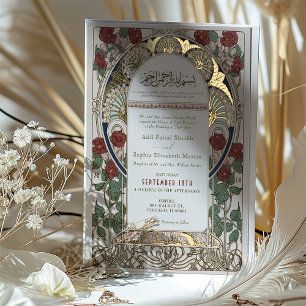 Islamic Burgundy Wedding Art Nouveau Mucha