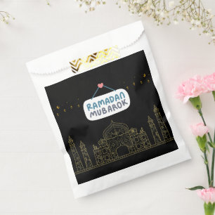 Islamic Crescent Ramadan Kareem Typographic Art Favour Bags