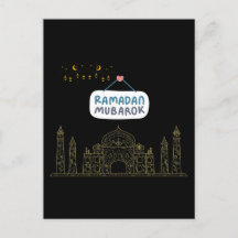 Islamic Crescent Ramadan Kareem Typographic Art