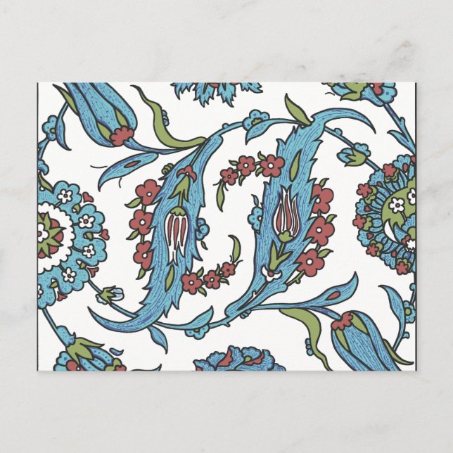 Islamic Floral Ceramic Tile #1 Postcard (Front)