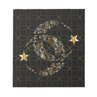 Islamic Floral Moon and Star Notepad