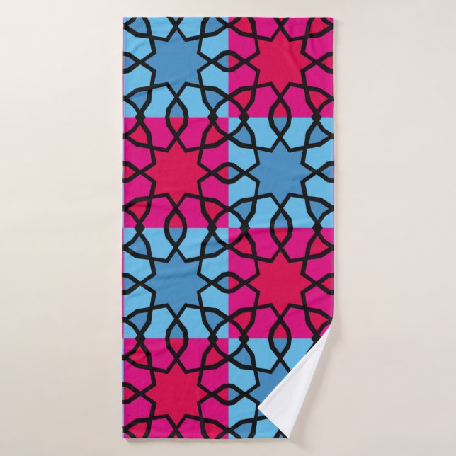 Islamic geometric motifs, which are very niceabstr bath towel (Bath Towel)