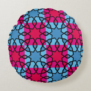 Islamic geometric motifs, which are very niceabstr round cushion