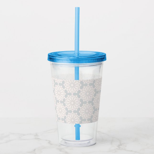 Islamic Geometric Pattern Acrylic Tumbler (Front)