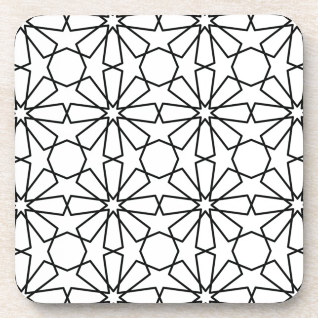 Islamic Geometric Pattern  Arabic Design        Coaster (Front)