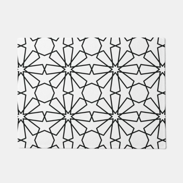 Islamic Geometric Pattern  Arabic Design   Doormat (Front)