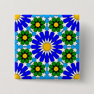 Islamic geometric pattern button