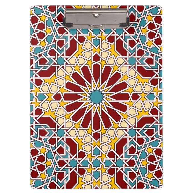 Islamic geometric pattern clipboard (Front)